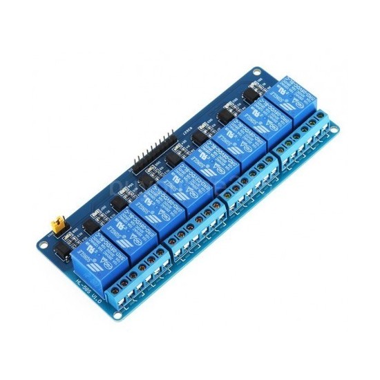 MODULO 8 RELEVADORES CON OPTOACOPLADOR 5V